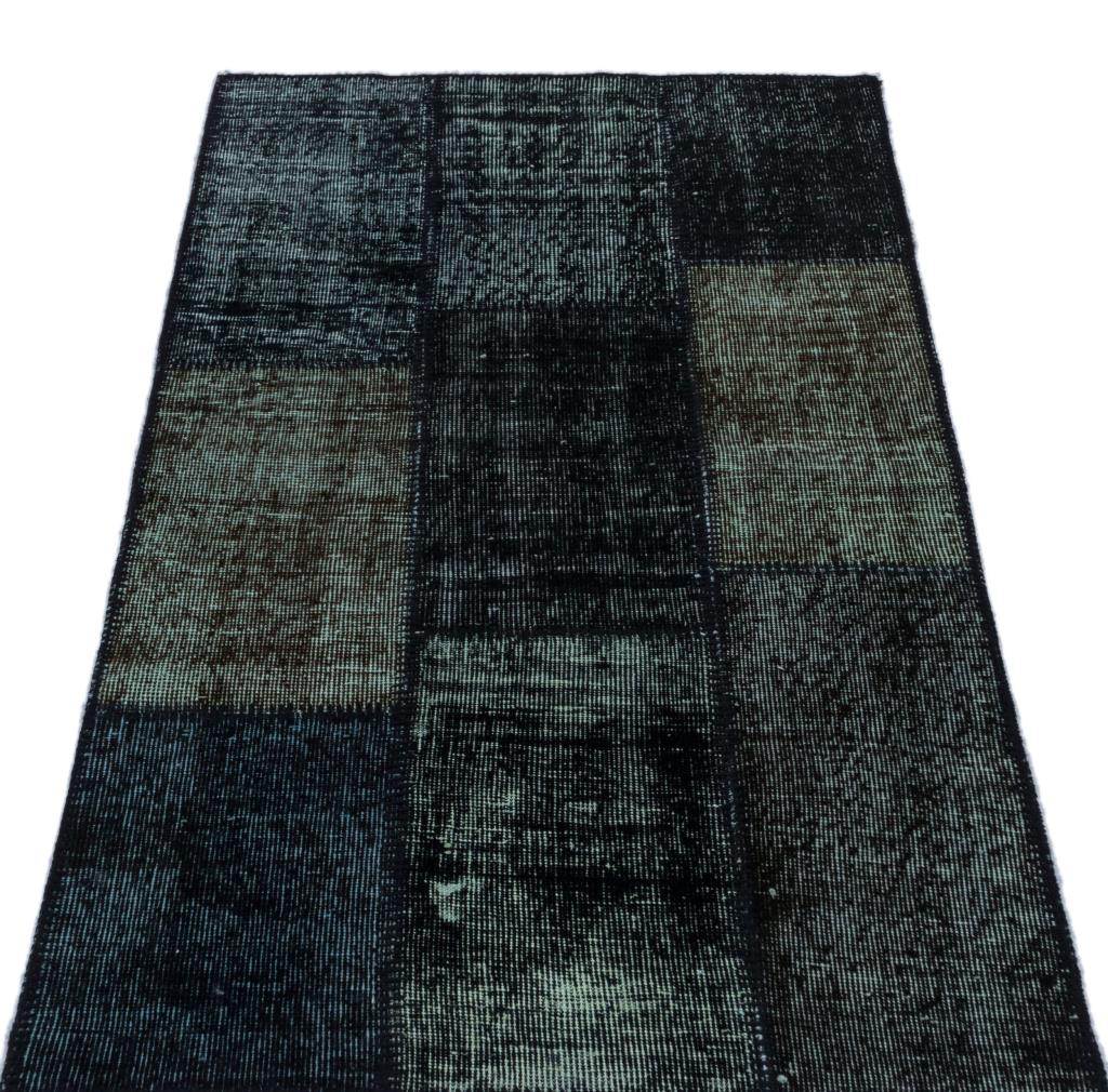 Apex Patchwork Halı Siyah 26104 80 x 150 cm