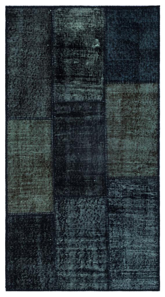 Apex Patchwork Halı Siyah 26104 80 x 150 cm