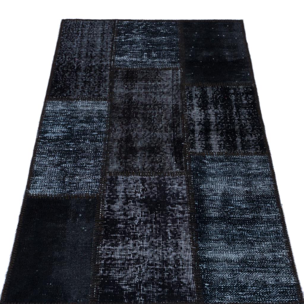 Apex Patchwork Halı Siyah 26131 80 x 150 cm