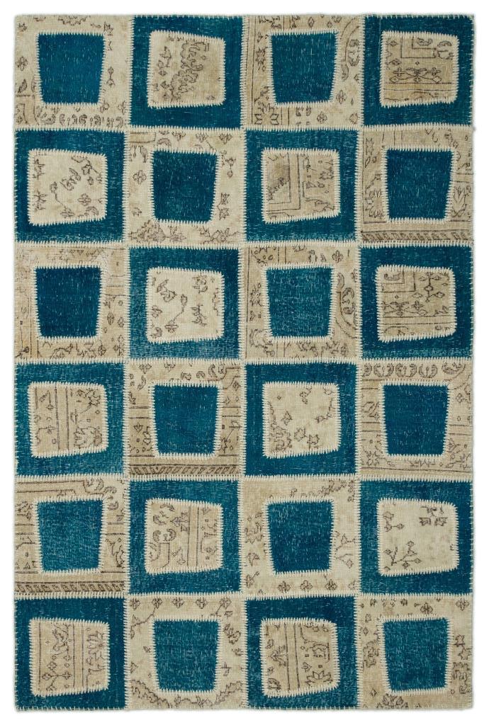 Apex Patchwork Halı Turkuaz 21346 160 x 240 cm