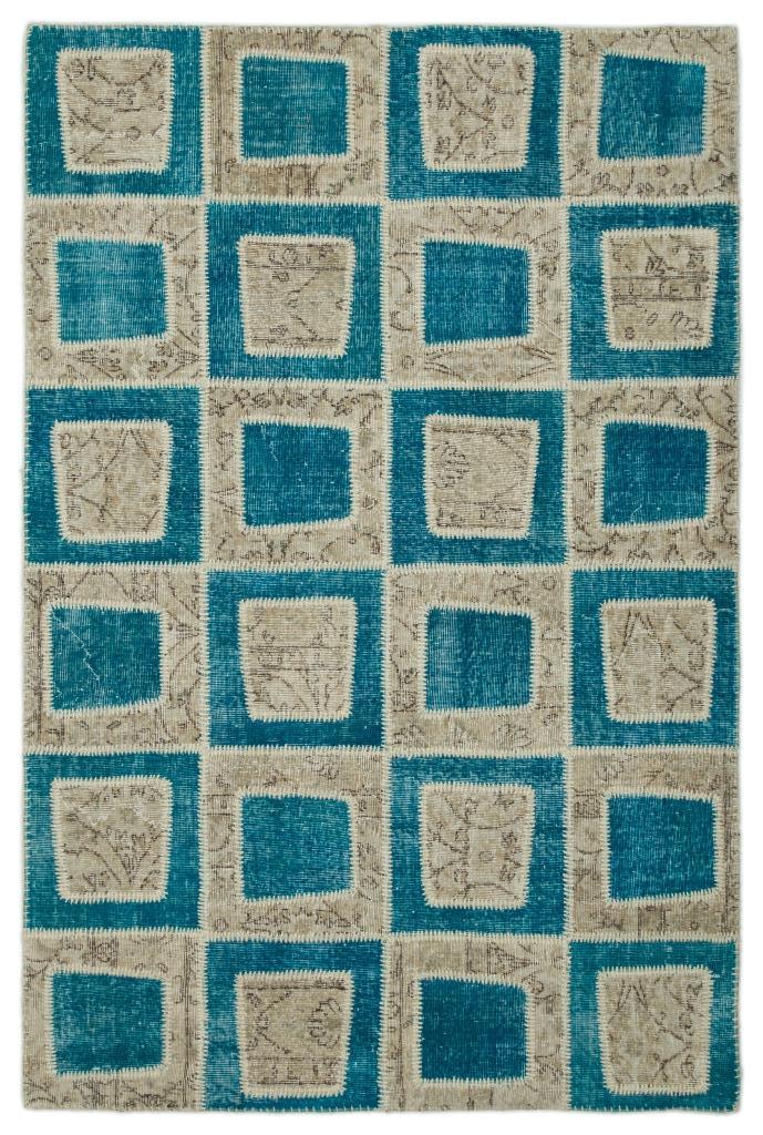 Apex Patchwork Halı Turkuaz 21363 160 x 241 cm