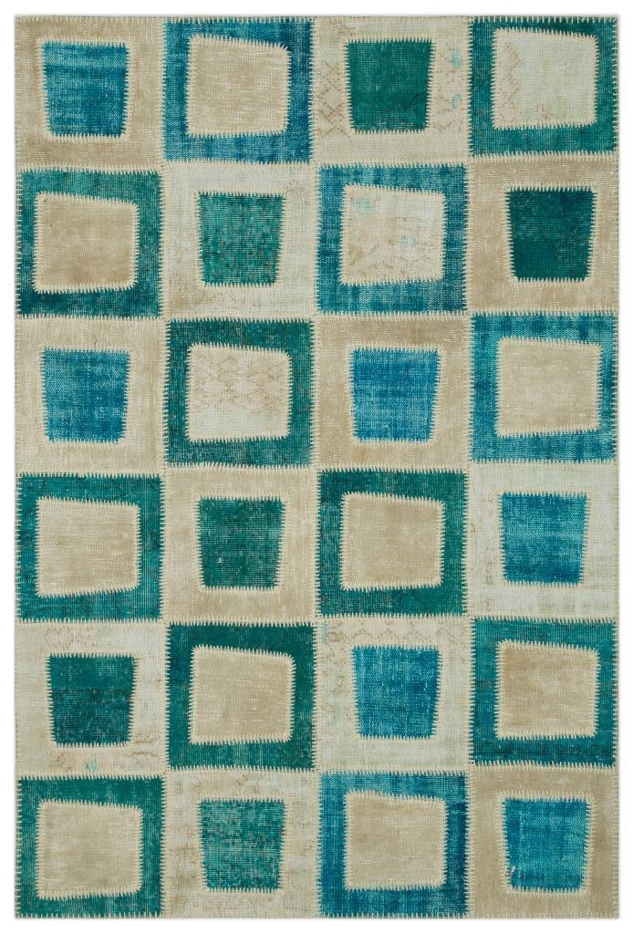 Apex Patchwork Halı Turkuaz 21788 160 x 240 cm