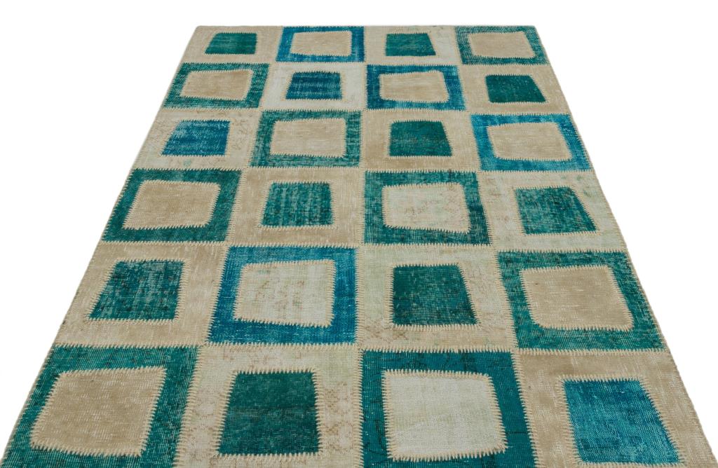 Apex Patchwork Halı Turkuaz 21819 160 x 242 cm