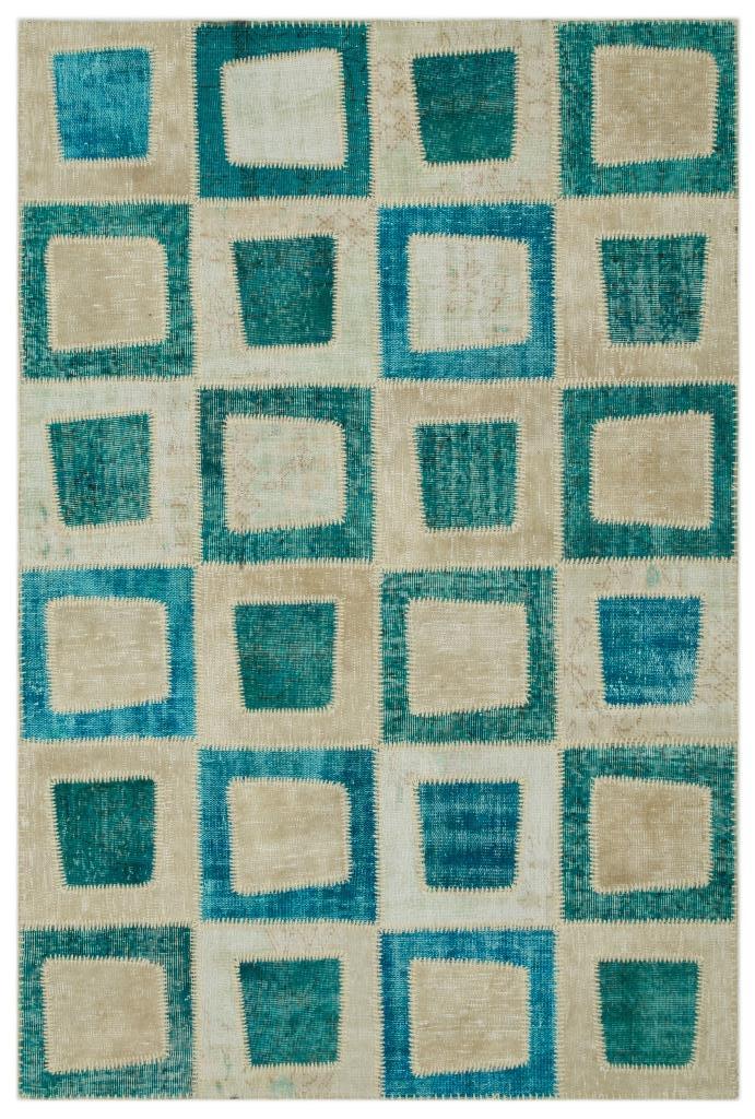 Apex Patchwork Halı Turkuaz 21819 160 x 242 cm