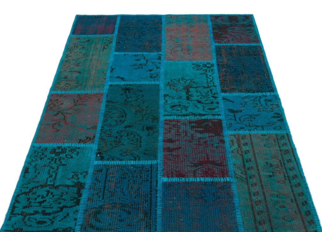 Apex Patchwork Halı Turkuaz 26659 120 x 180 cm