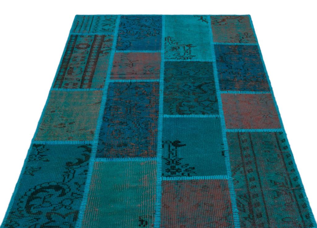Apex Patchwork Halı Turkuaz 26694 120 x 180 cm