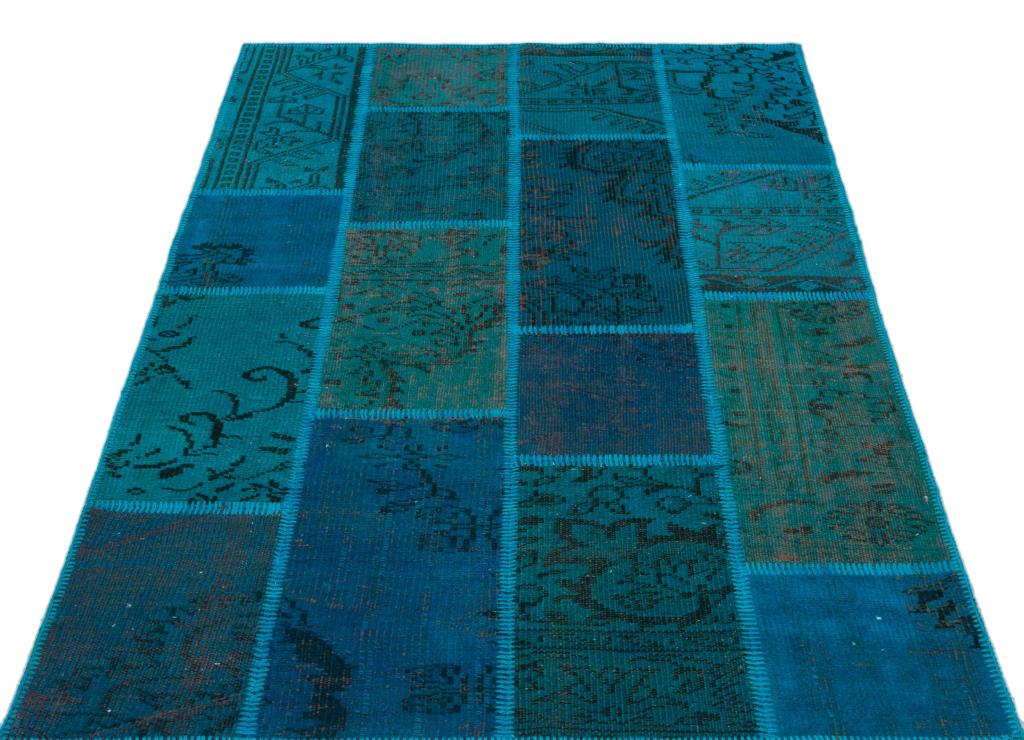 Apex Patchwork Halı Turkuaz 26697 120 x 180 cm