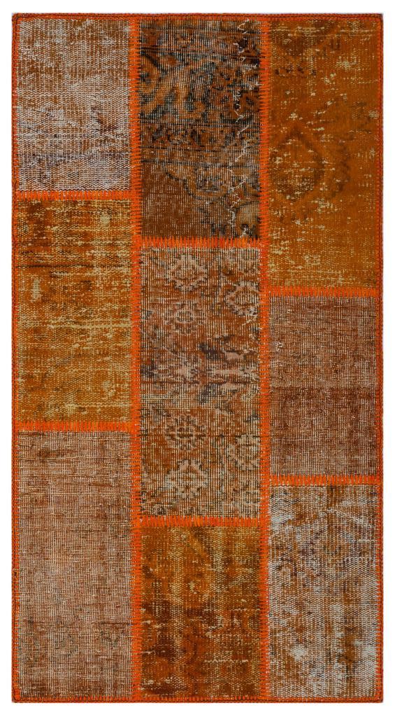 Apex Patchwork Halı Turuncu 26032 80 x 150 cm