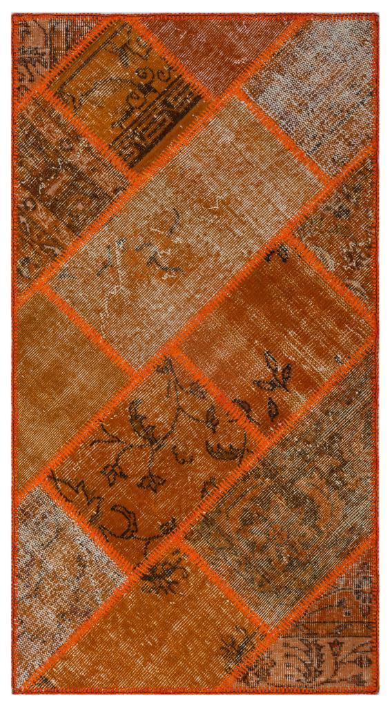 Apex Patchwork Halı Turuncu 26051 80 x 150 cm