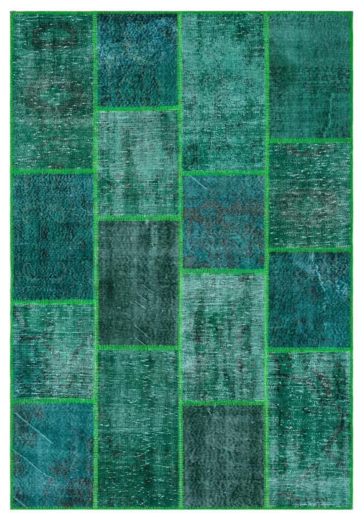 Apex Patchwork Halı Yeşil 26465 160 x 230 cm