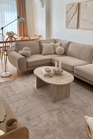 Apex Truva 6651 Krem Akrilik Salon Halısı