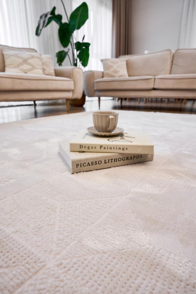 Azur 6531 Krem - Makine Halısı