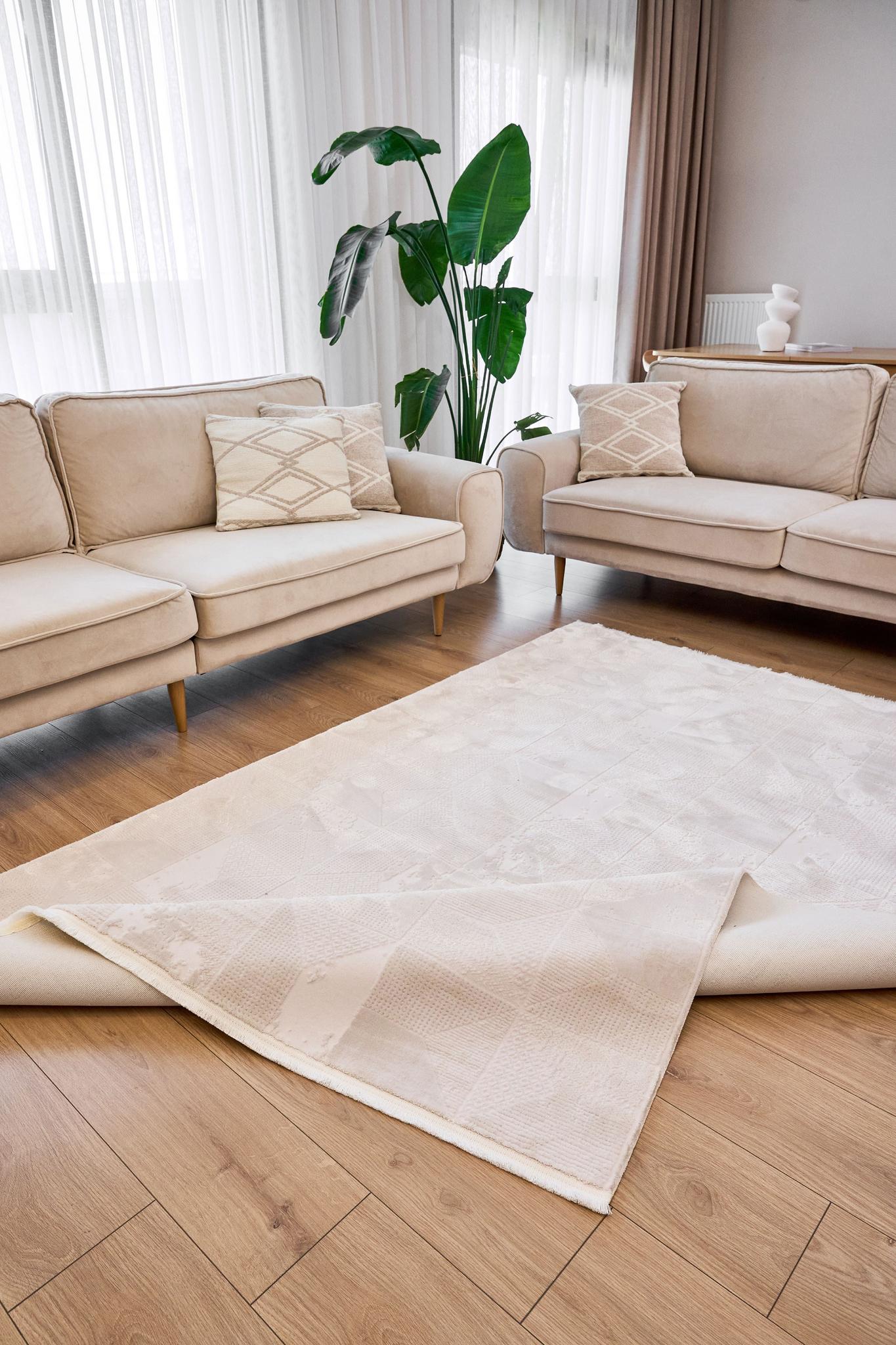 Azur Kesme Halı (Özel Ölçü) - 6531 Krem