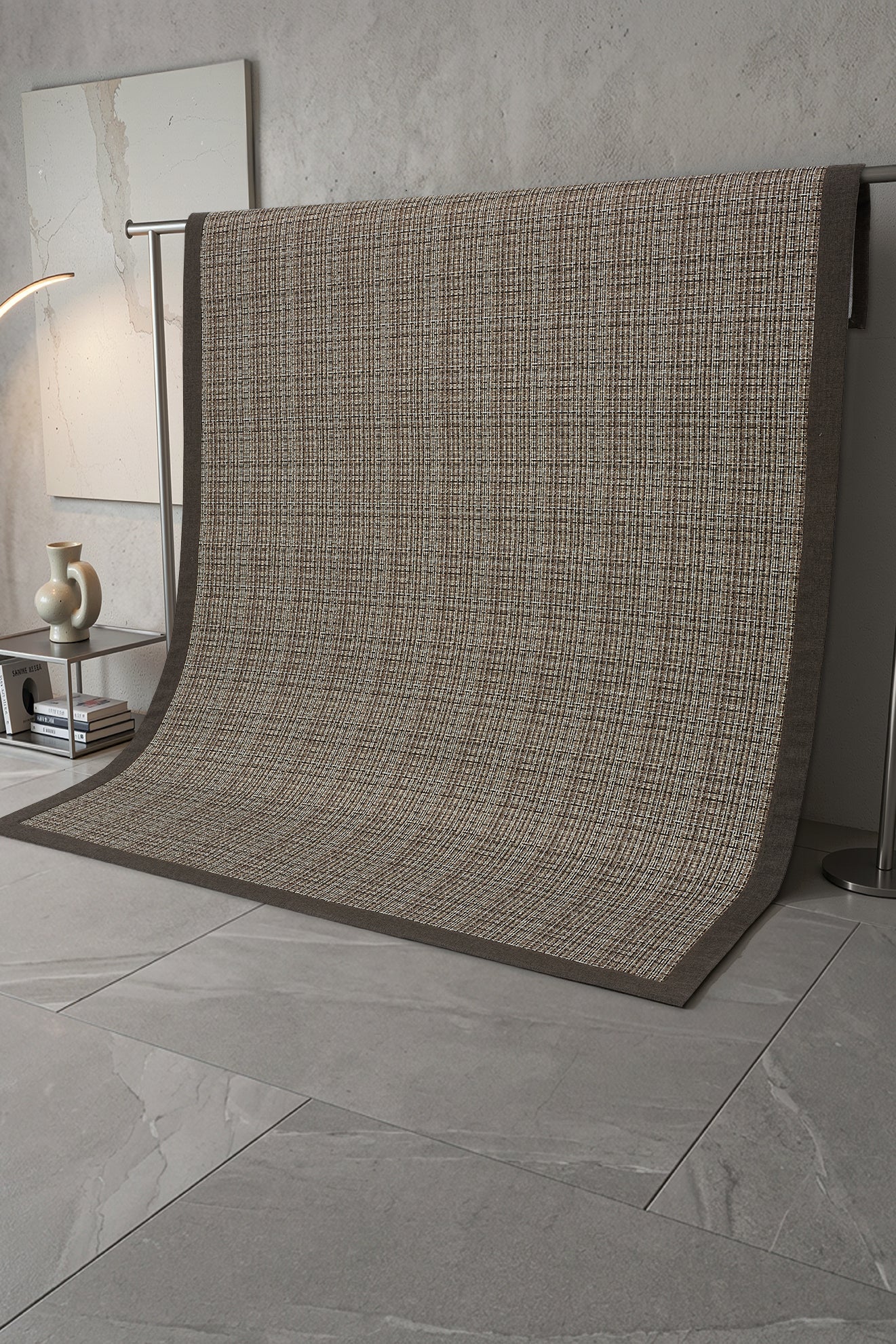 Bordürlü Sisal Premium 1822 SP Kahve Krem