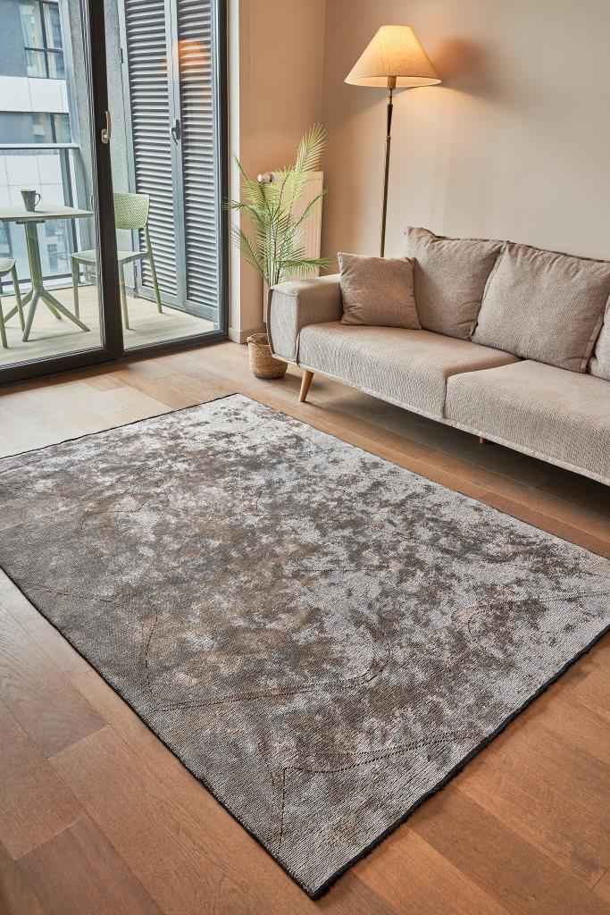 Hare Premium 1322 Açık Gri - Bej - Makine Halısı