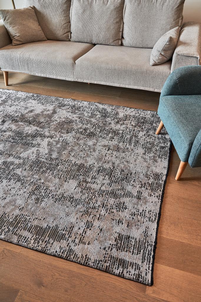 Hare Premium 1341 Krem - Koyu Gri - Makine Halısı