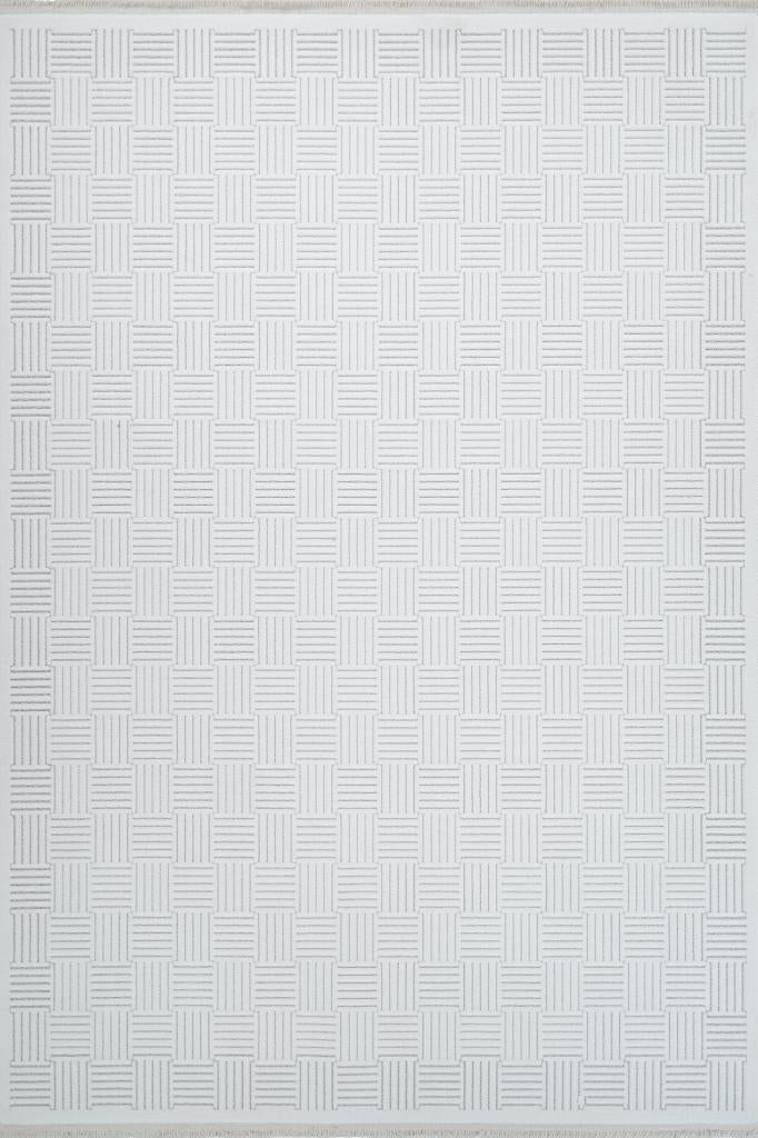 Origami 6911 Beyaz Gri - Dekoratif Halı