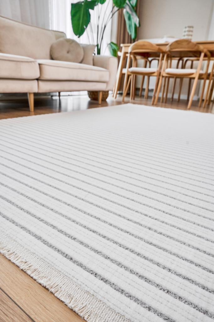 Origami 6931 Beyaz Gri - Dekoratif Halı