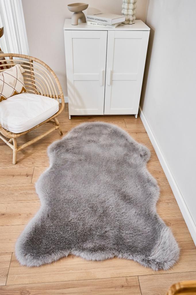 Apex Reiki Gri Kalın Peluş Post