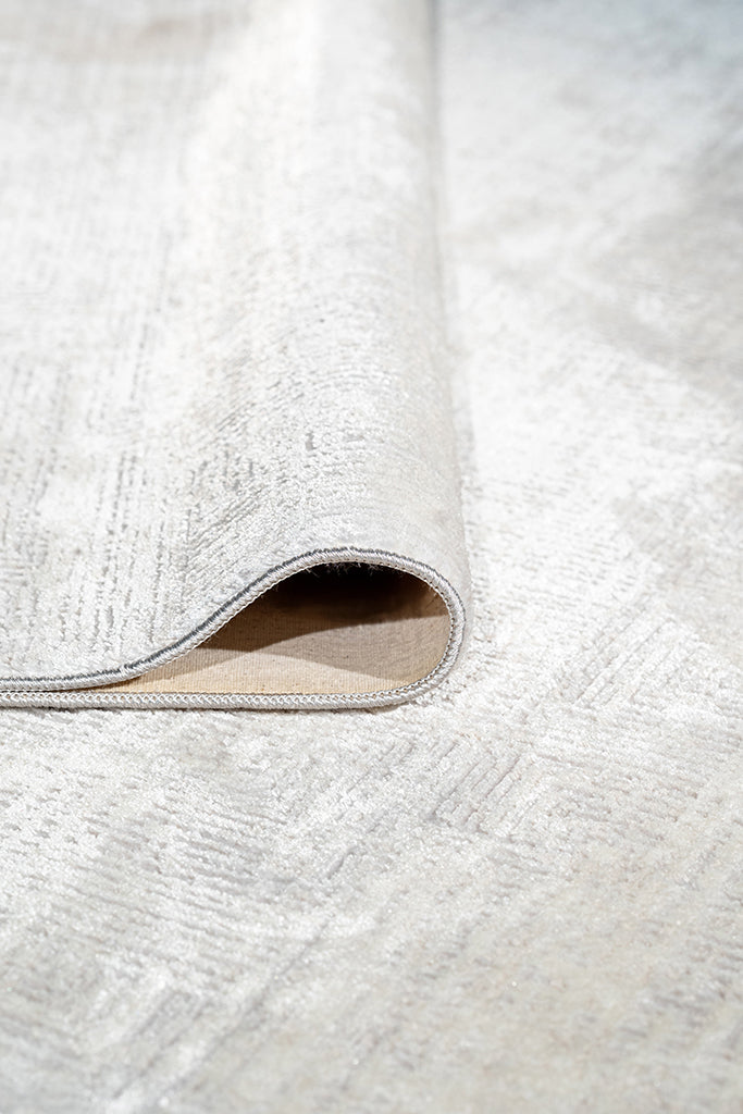 Plain White Glossy Kitchen Carpet - Lucca 1171 I Apex Carpet