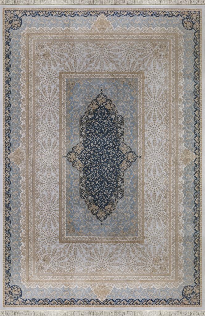 Vendome Palace 5412 Mavi Krem - Makine Halısı