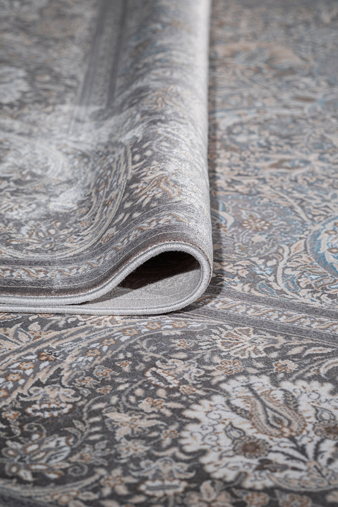 Vendome Palace 5441 Gri Krem - Makine Halısı