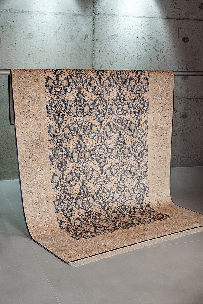 Vendome Palace 5461 Lacivert Krem - Makine Halısı