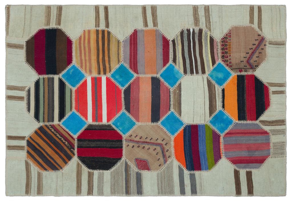 Apex Kilim Patchwork Unique Naturel 25121 120 x 176 cm