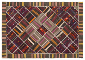 Apex Kilim Patchwork Unique Striped 11520 214 x 310 cm