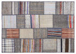 Apex Kilim Patchwork Unique Striped 1353 160 x 230 cm