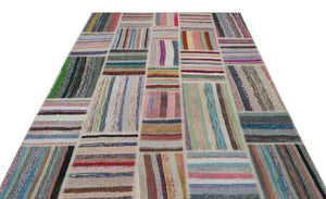 Apex Kilim Patchwork Unique Striped 22400 190 x 275 cm