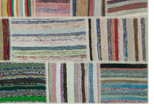 Apex Kilim Patchwork Unique Striped 22400 190 x 275 cm