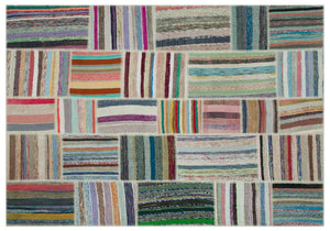 Apex Kilim Patchwork Unique Striped 22400 190 x 275 cm