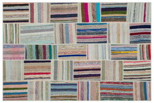 Apex Kilim Patchwork Unique Striped 22402 188 x 278 cm
