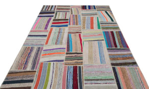 Apex Kilim Patchwork Unique Striped 22403 186 x 278 cm