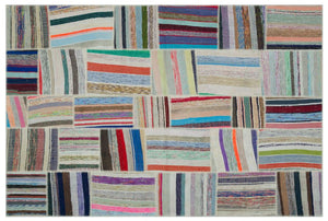 Apex Kilim Patchwork Unique Striped 22403 186 x 278 cm