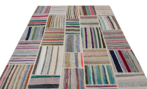 Apex Kilim Patchwork Unique Striped 22406 190 x 277 cm