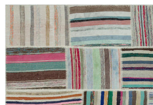 Apex Kilim Patchwork Unique Striped 22406 190 x 277 cm