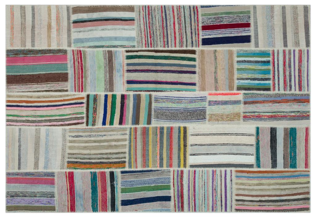 Apex Kilim Patchwork Unique Striped 22406 190 x 277 cm