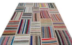 Apex Kilim Patchwork Unique Striped 22407 190 x 280 cm