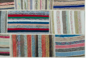 Apex Kilim Patchwork Unique Striped 22407 190 x 280 cm