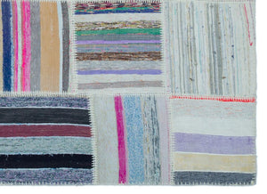 Apex Kilim Patchwork Unique Striped 22491 160 x 230 cm