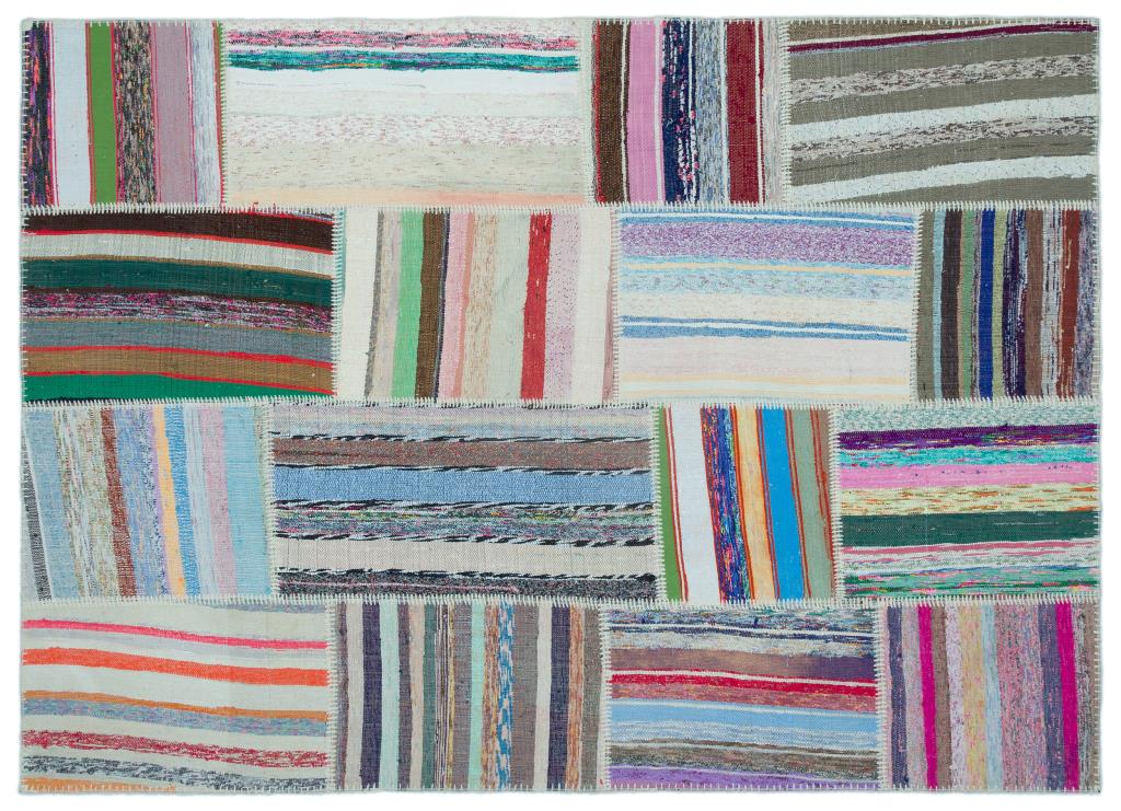 Apex Kilim Patchwork Unique Striped 25241 158 x 220 cm