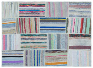 Apex Kilim Patchwork Unique Striped 25395 160 x 220 cm