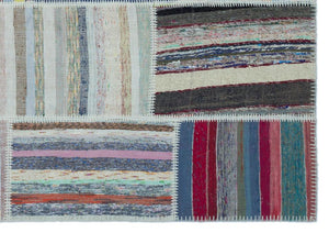 Apex Kilim Patchwork Unique Striped 25432 160 x 230 cm