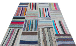 Apex Kilim Patchwork Unique Striped 25452 160 x 227 cm