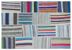Apex Kilim Patchwork Unique Striped 25452 160 x 227 cm