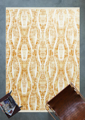 Apex Lucca 6014 Gold Decorative Carpet