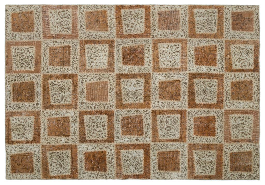 Apex patchwork carpet beige 21055 194 x 280 cm
