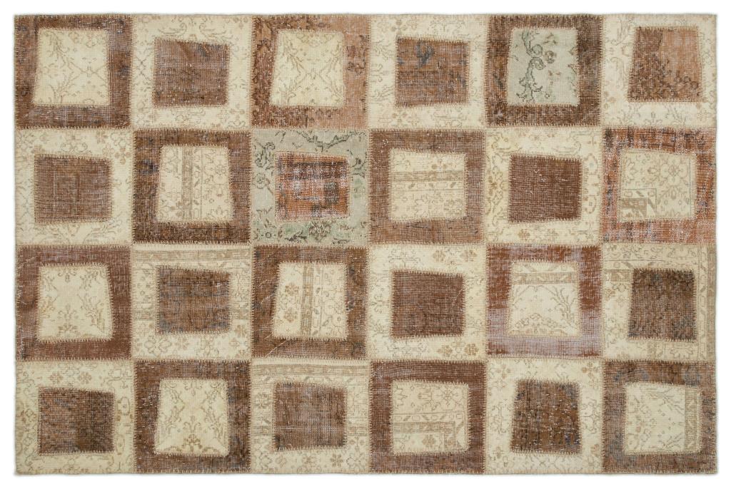 Apex Patchwork Carpet Beige 21441 160 x 242 cm